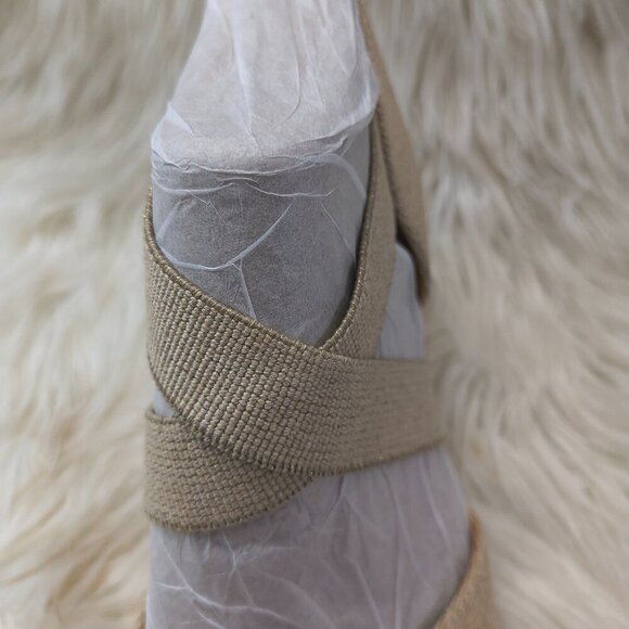 NIB Easy Spirit Mesa Espadrille Wedge - Size 7 Tan / Gold - Picture 7 of 9